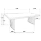 Adina Rectangular Wood Coffee Table Distressed Light Brown