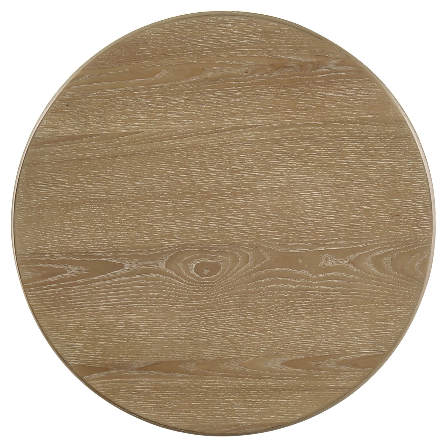 Adina Round Wood Side End Table Distressed Light Brown
