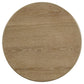 Adina 2-piece Round Coffee Table Set Distressed Light Brown