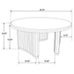 Adina 2-piece Round Coffee Table Set Distressed Light Brown