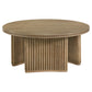 Adina 3-piece Round Coffee Table Set Distressed Light Brown