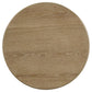 Adina 3-piece Round Coffee Table Set Distressed Light Brown