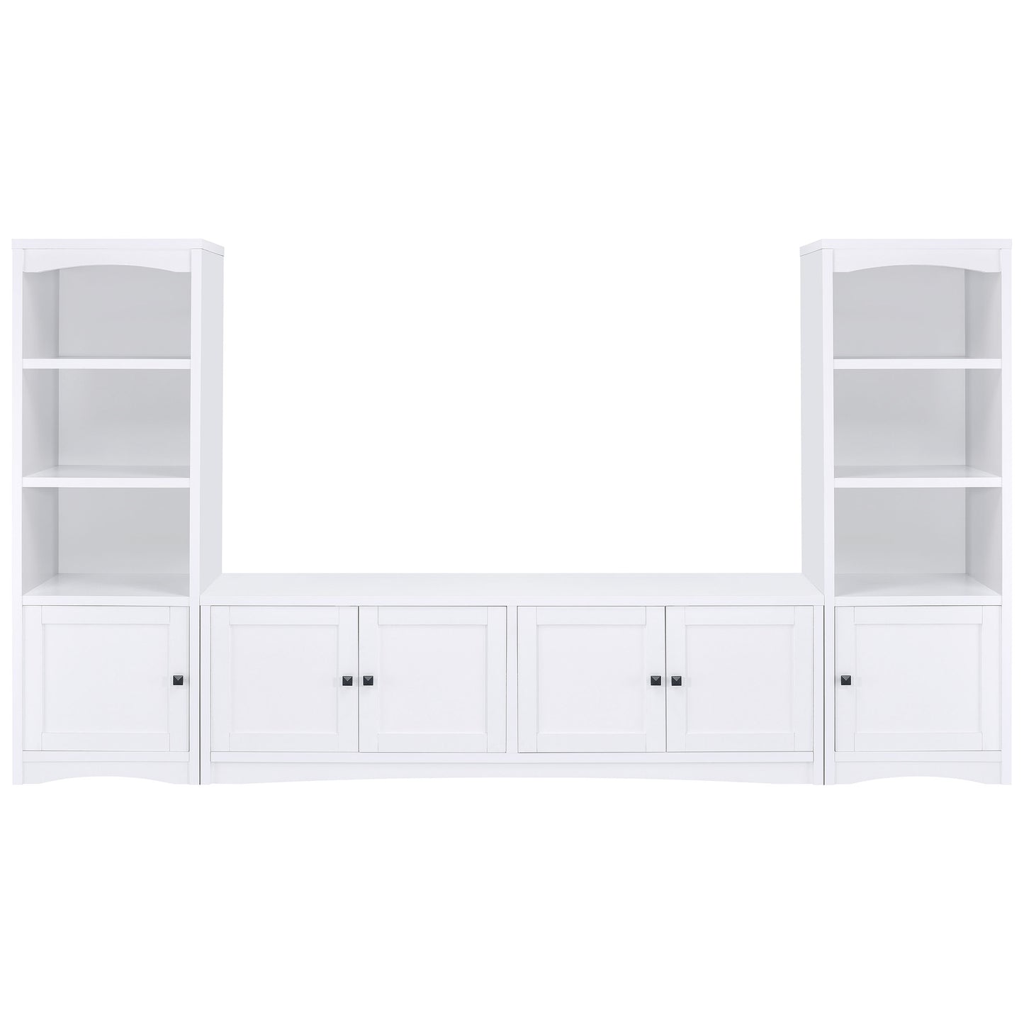 Laughlin 4-shelf Engineered Wood Media Tower White