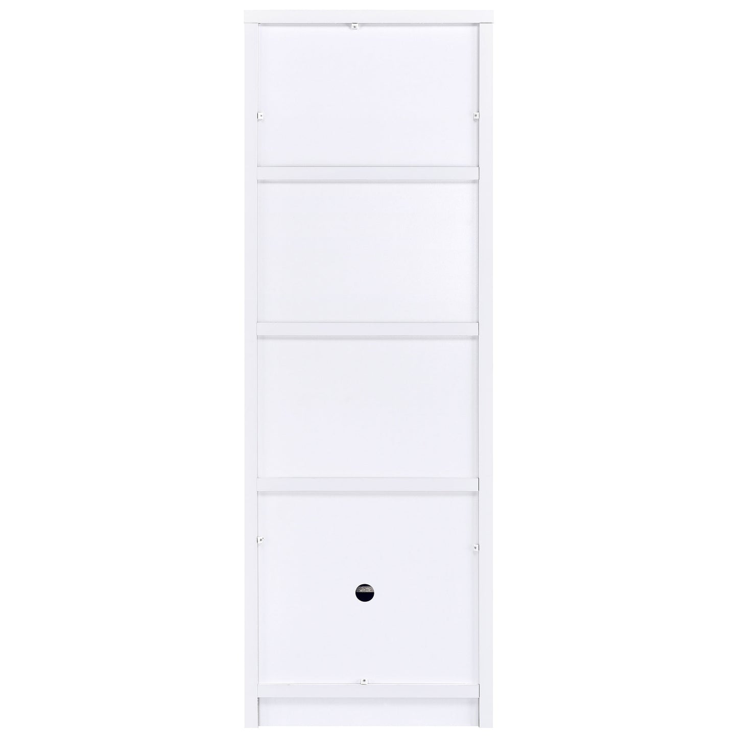 Laughlin 4-shelf Engineered Wood Media Tower White