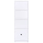 Laughlin 4-shelf Engineered Wood Media Tower White