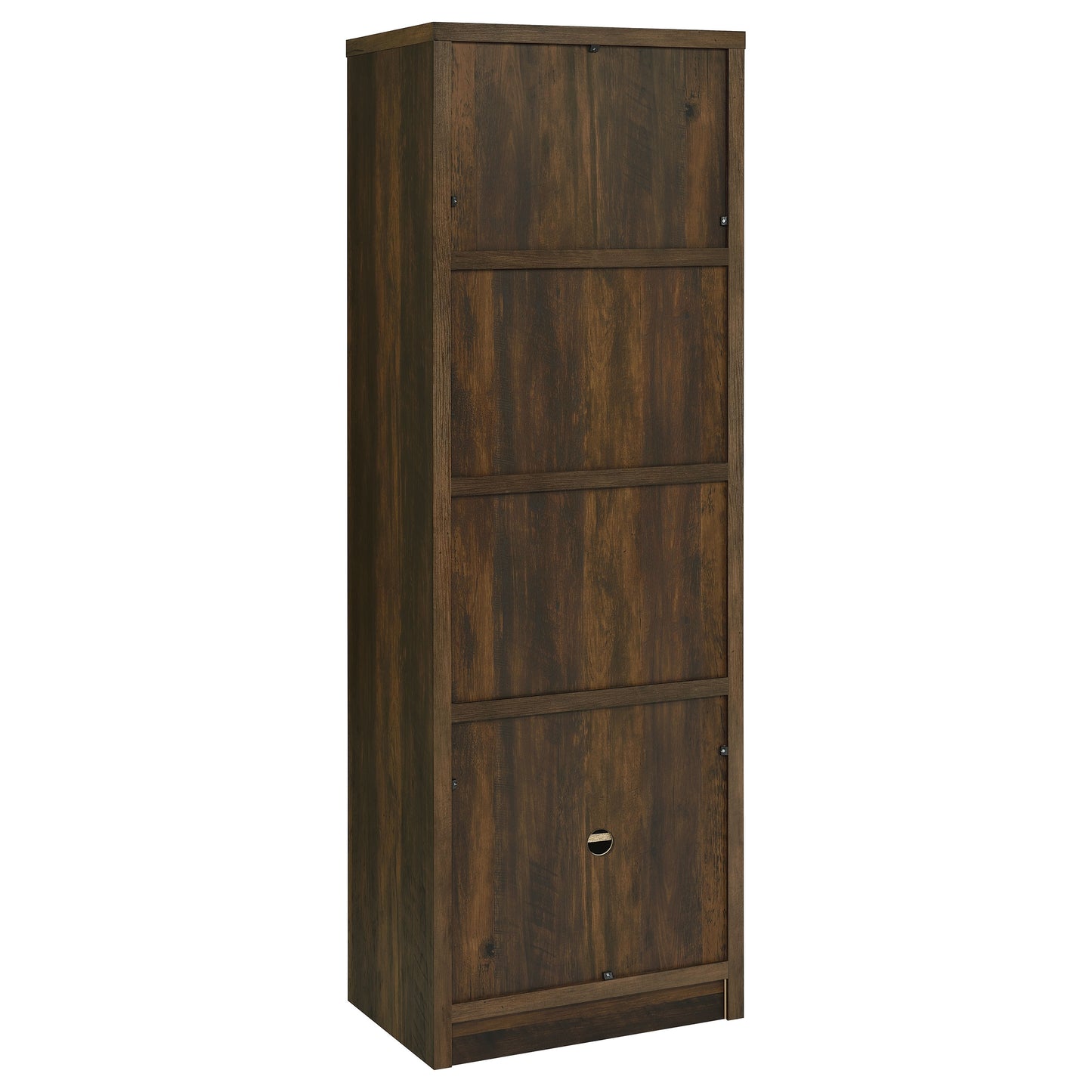 Laughlin 4-shelf Engineered Wood Media Tower Dark Pine