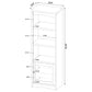 Laughlin 4-shelf Engineered Wood Media Tower Dark Pine