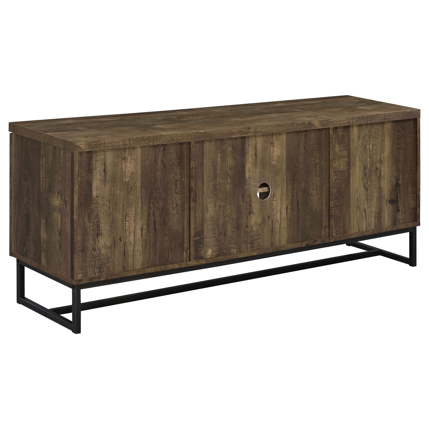 Myles 2-door Engineered Wood 60-inch TV Stand Rustic Oak