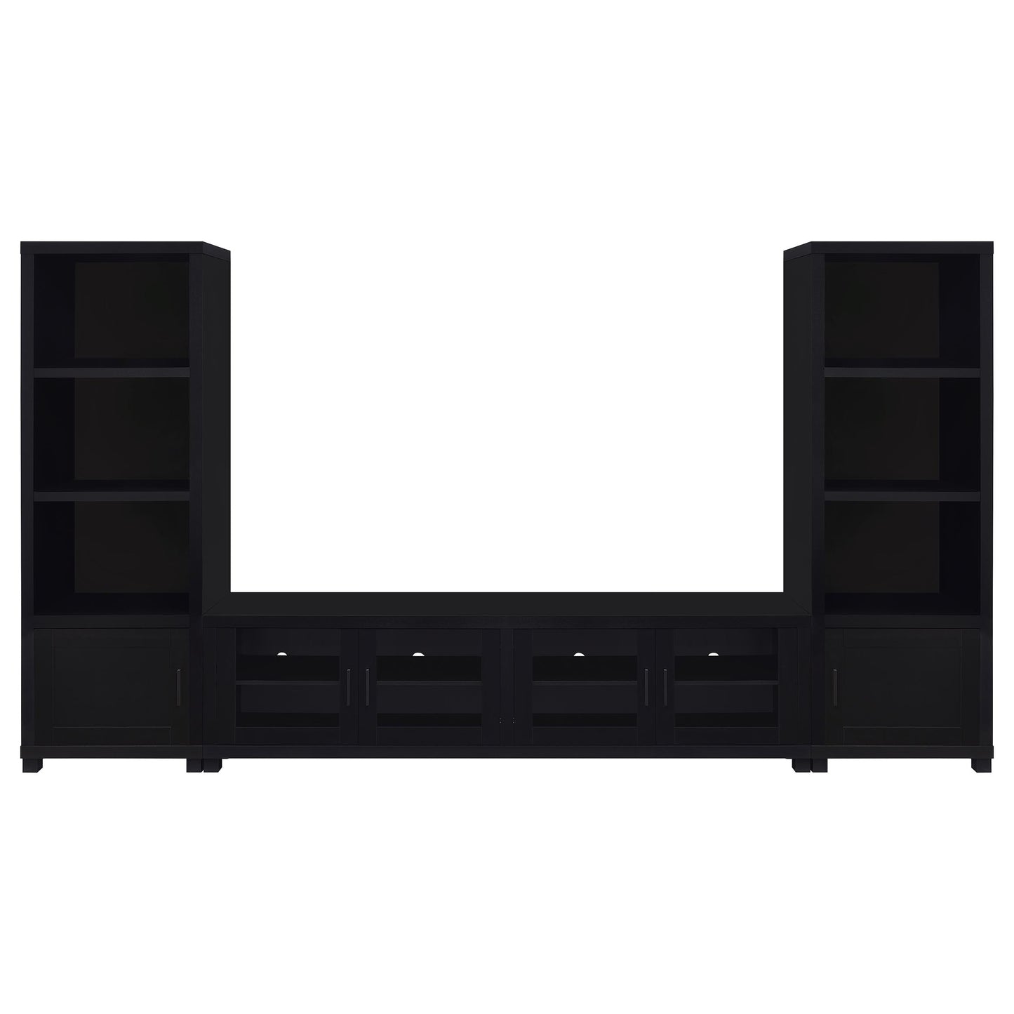 Sachin 3-piece Entertainment Center 79-inch TV Stand Black