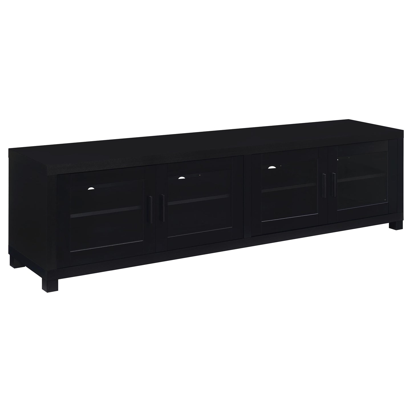 Sachin 3-piece Entertainment Center 79-inch TV Stand Black