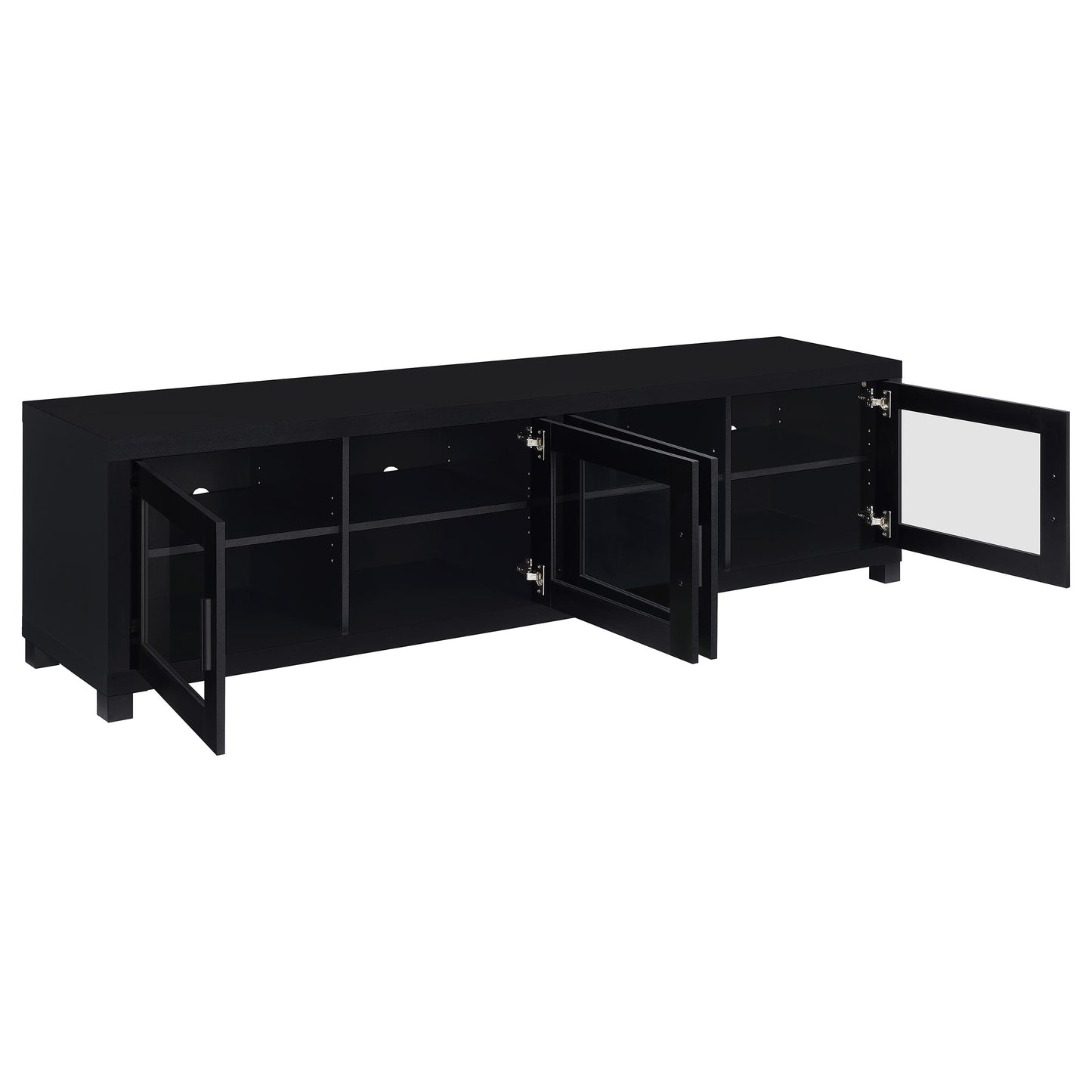 Sachin 3-piece Entertainment Center 79-inch TV Stand Black
