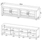 Sachin 3-piece Entertainment Center 79-inch TV Stand Black