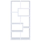 Theo 71-inch 6-shelf Bookshelf White