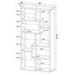 Theo 71-inch 6-shelf Bookshelf Weathered Grey