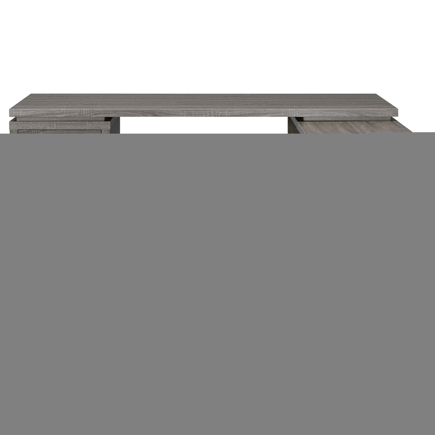 Yvette 60-inch 3-drawer L-Shape Computer Desk Weathered Grey