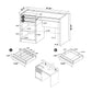 Halston 47-inch 2-drawer Office Desk with Cabinet Cappuccino