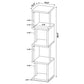 Baxter 67-inch 4-shelf Bookshelf White and Chrome