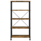 Analiese 63-inch 4-shelf Bookshelf Rustic Nutmeg