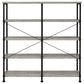 Analiese 63-inch 4-shelf Double Bookshelf Grey Driftwood