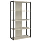 Loomis 72-inch 4-shelf Bookshelf Whitewashed Grey