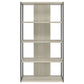 Loomis 72-inch 4-shelf Bookshelf Whitewashed Grey
