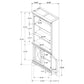 Hartshill 78-inch 3-shelf Cabinet Bookcase Burnished Oak