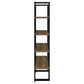 Danbrook 71-inch 4-shelf Bookshelf Black and Aged Walnut