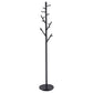 Clover 18 Hook Freestanding Metal Coat Rack Hat Hanger Black