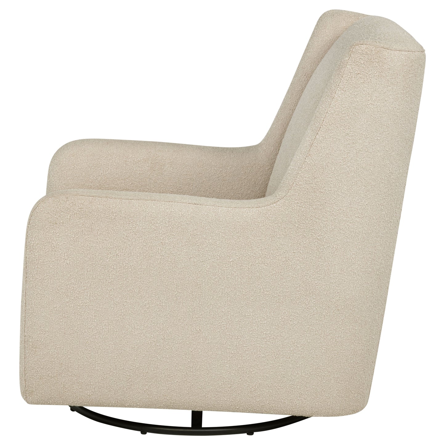 Serra Full-Circle Swivel Glider Chair with Shelter Arms Sandy Beige