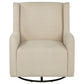 Serra Full-Circle Swivel Glider Chair with Shelter Arms Sandy Beige