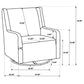 Serra Full-Circle Swivel Glider Chair with Shelter Arms Dove Grey