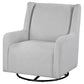 Serra Full-Circle Swivel Glider Chair with Shelter Arms Dove Grey