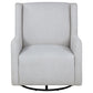 Serra Full-Circle Swivel Glider Chair with Shelter Arms Dove Grey