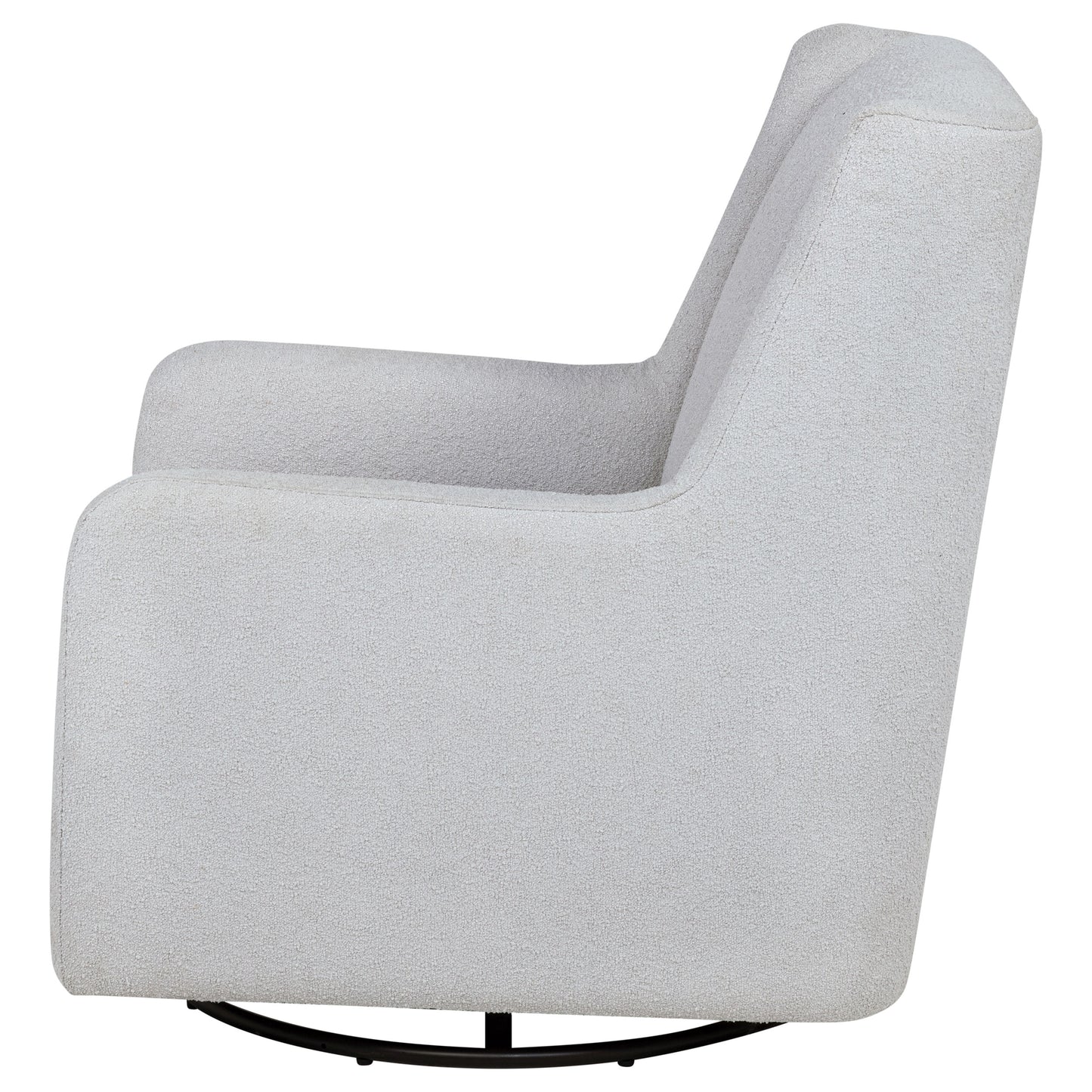 Serra Full-Circle Swivel Glider Chair with Shelter Arms Dove Grey