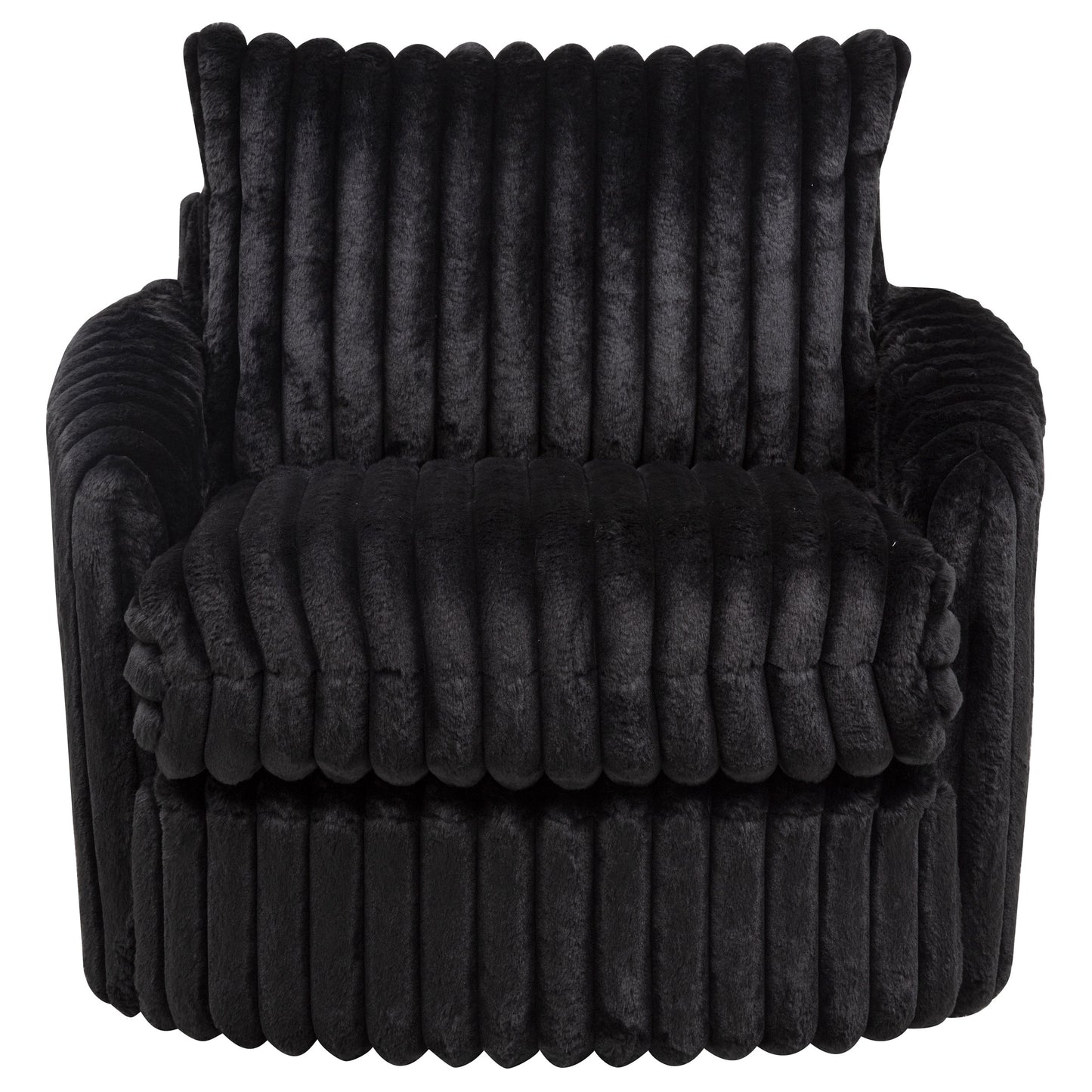Sarco Corduroy Upholstered Swivel Accent Arm Chair Black