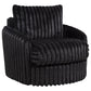 Sarco Corduroy Upholstered Swivel Accent Arm Chair Black