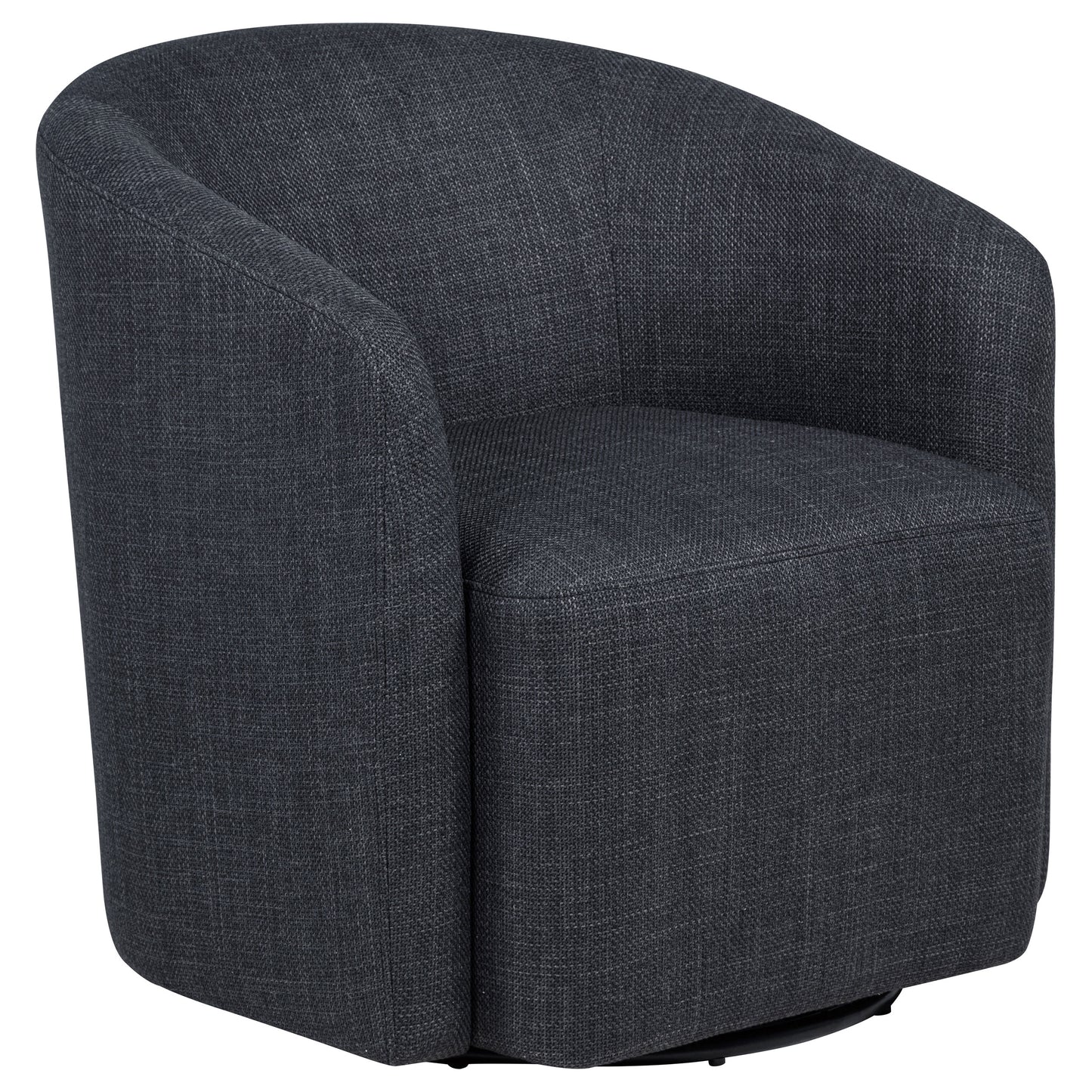 Mossbrook Fabric Upholstered Swivel Accent Chair Anthracite