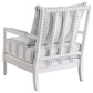 Blanchett Upholstered Bobbin Accent Chair White