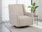 Sorrel Fabric Upholstered Swivel Glider Arm Chair Latte