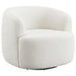Hudson Sherpa Swivel Accent Chair Natural