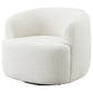 Hudson Sherpa Swivel Accent Chair Natural
