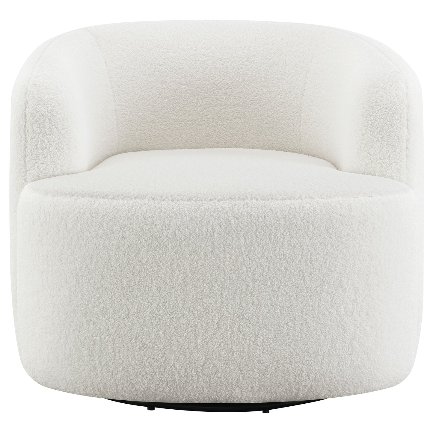 Hudson Sherpa Swivel Accent Chair Natural
