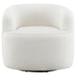 Hudson Sherpa Swivel Accent Chair Natural