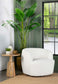 Hudson Sherpa Swivel Accent Chair Natural