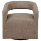 Westhill Boucle Upholstered Swivel Accent Chair Rocky Road