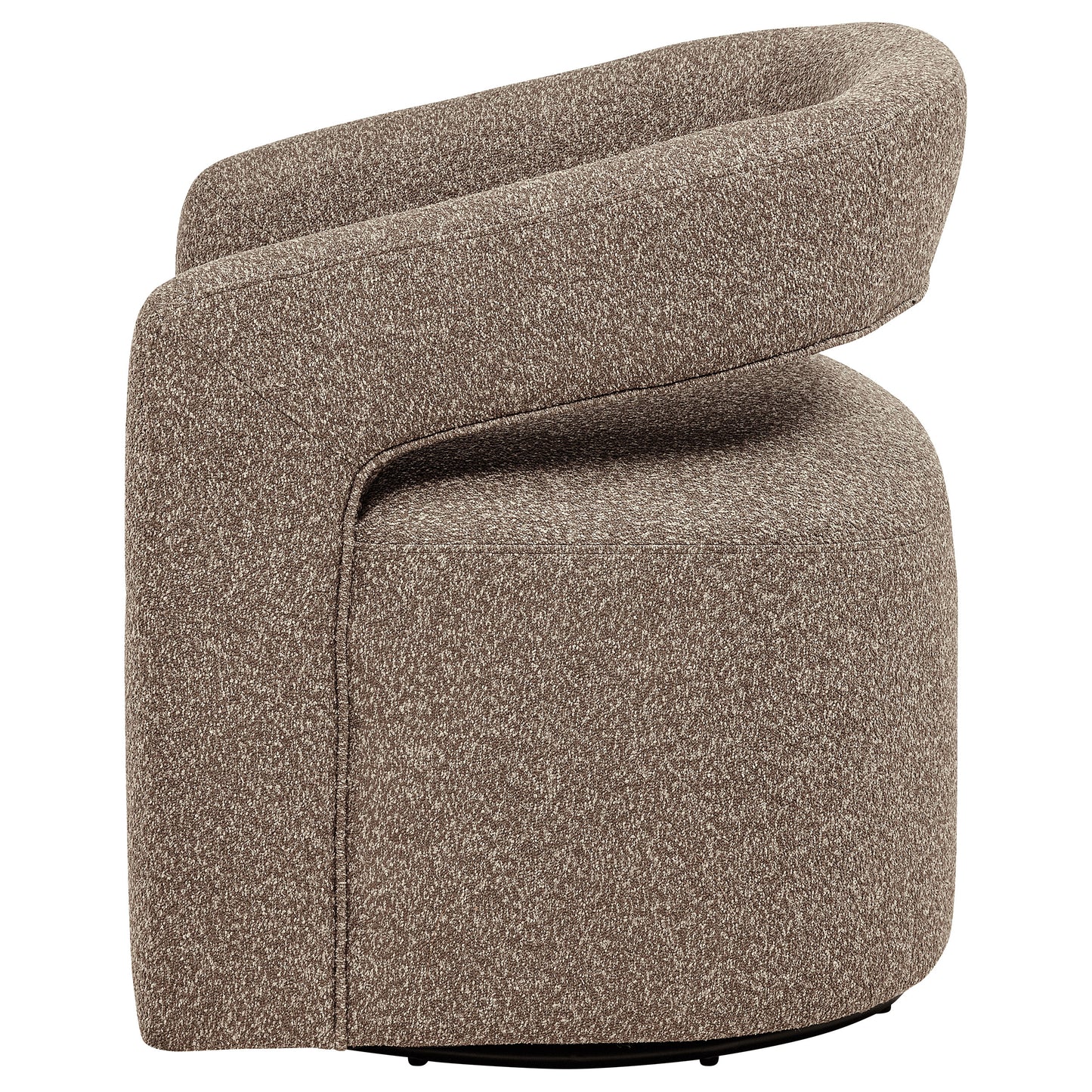 Westhill Boucle Upholstered Swivel Accent Chair Rocky Road