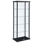 Delphinium 4-Shelf Clear Glass Curio Display Cabinet Black