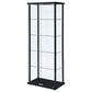 Delphinium 4-Shelf Clear Glass Curio Display Cabinet Black