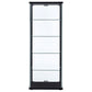 Delphinium 4-Shelf Clear Glass Curio Display Cabinet Black