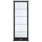 Delphinium 4-Shelf Clear Glass Curio Display Cabinet Black